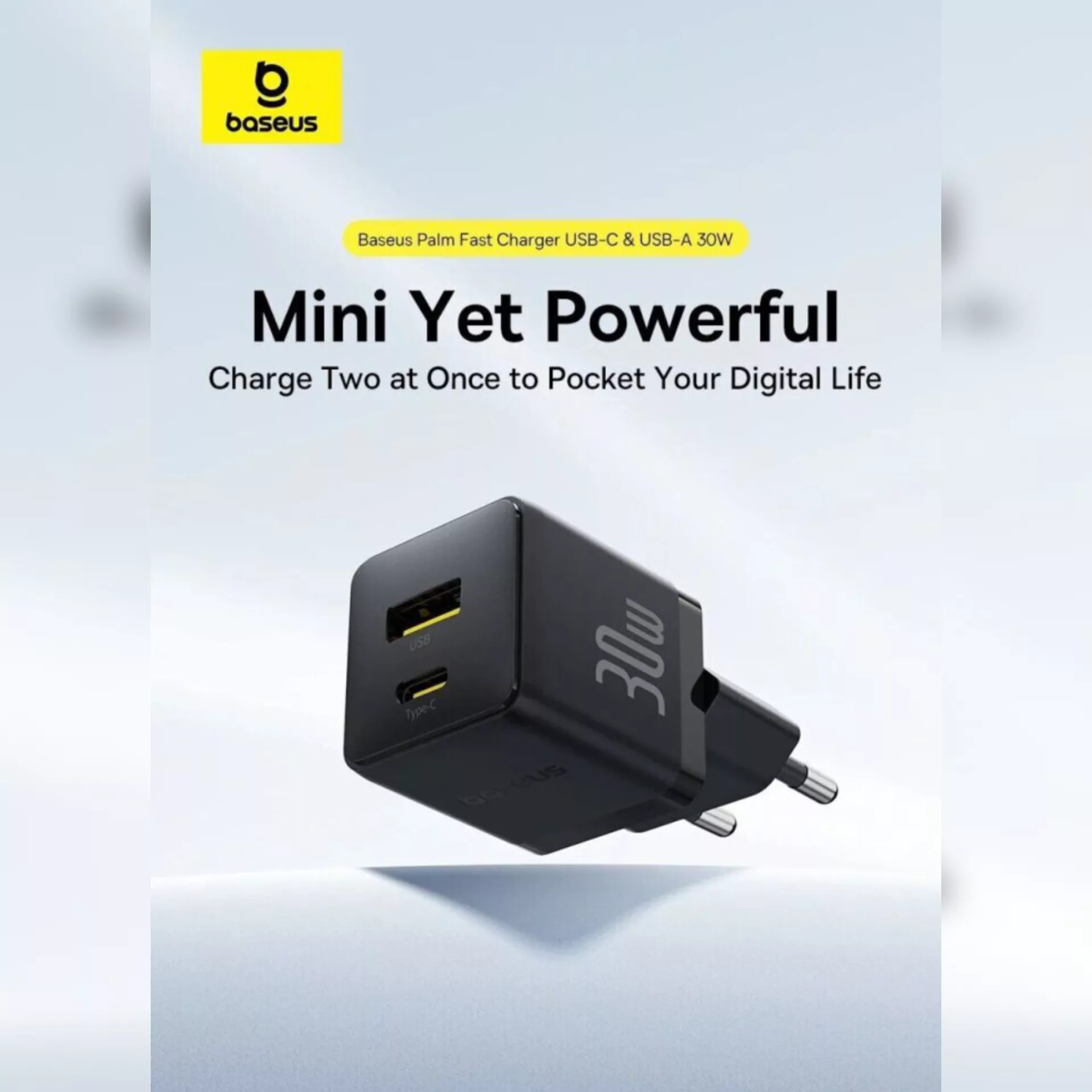 شارژر دیواری 30 وات بیسوس مدل Palm 30W  به همراه کابل USB-C