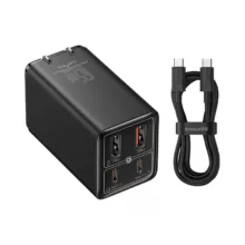 شارژر دیواری 65 وات بیسوس مدل  GAN6 PRO CCGAN65S6 به همراه کابل USB-C