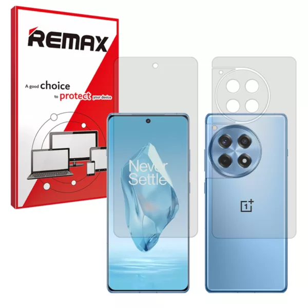 محافظ صفحه نمایش مات ریمکس مدل Resistant مناسب برای گوشی موبایل وان پلاس 12R به همراه محافظ پشت گوشی