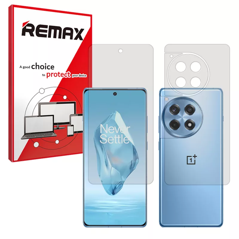 محافظ صفحه نمایش مات ریمکس مدل Resistant مناسب برای گوشی موبایل وان پلاس 12R به همراه محافظ پشت گوشی محافظ صفحه نمایش مات ریمکس مدل Resistant مناسب برای گوشی موبایل وان پلاس 12R به همراه محافظ پشت گوشی