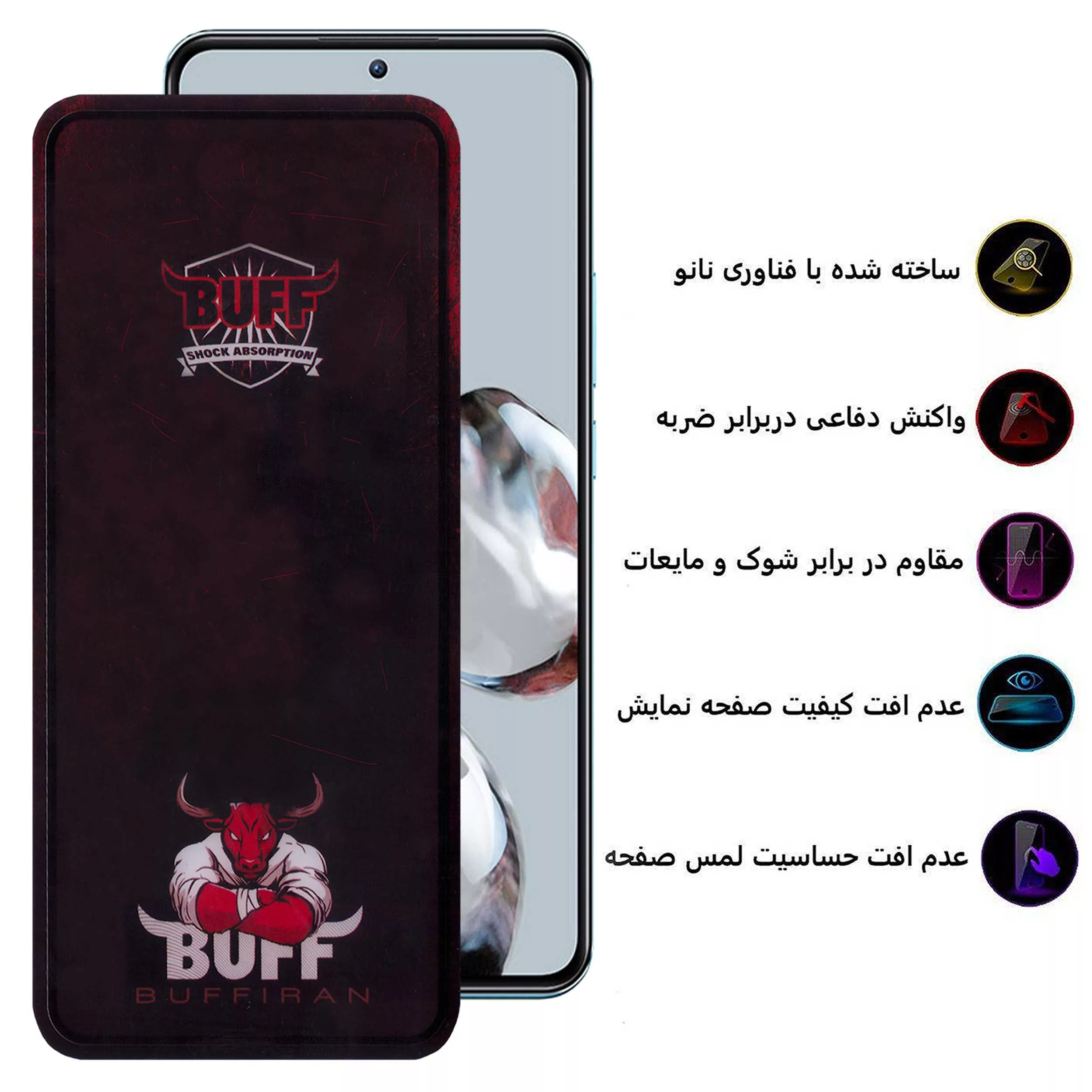 محافظ صفحه نمایش بوف مدل  Muscle-Bull-G مناسب برای گوشی موبایل شیائومی 12T Pro / 12T / Mi 11T Pro / Mi 11T