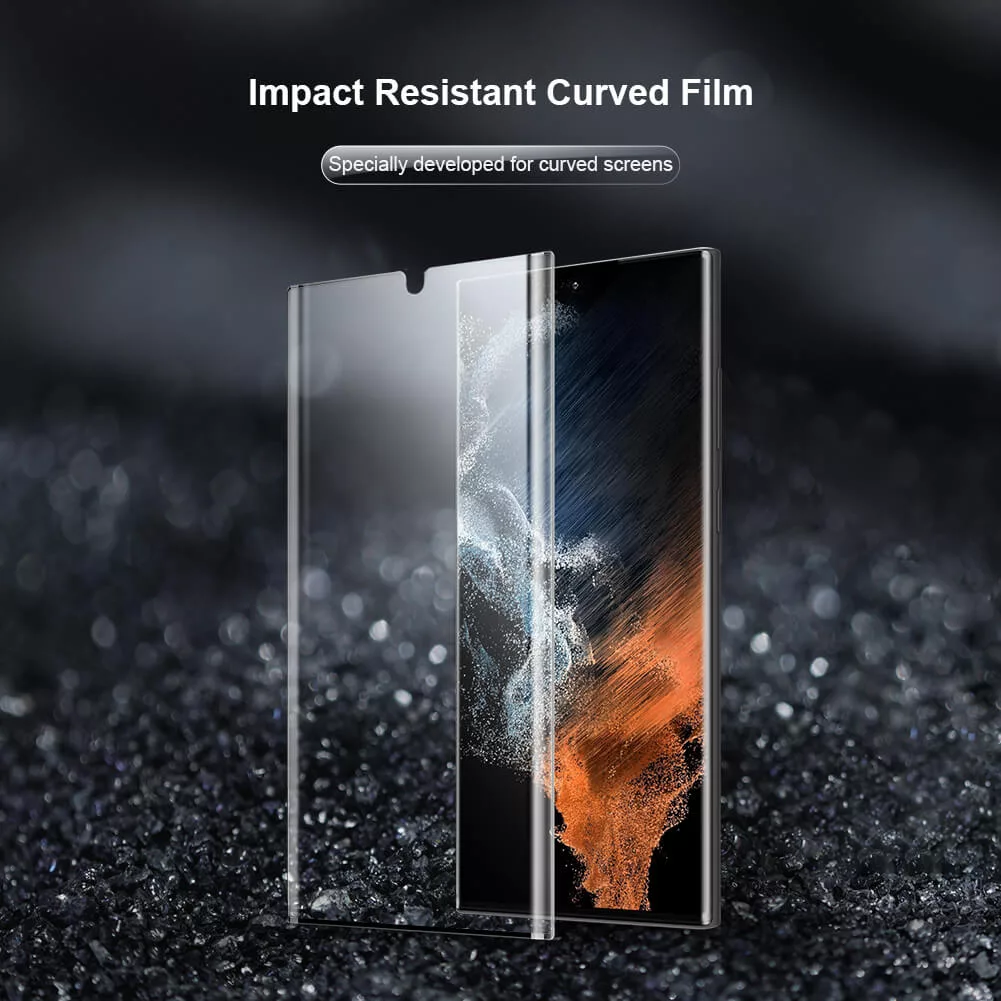 محافظ صفحه نمایش نیلکین مدل Impact Resistant مناسب برای گوشی موبایل سامسونگ Galaxy S22 Ultra بسته دو عددی