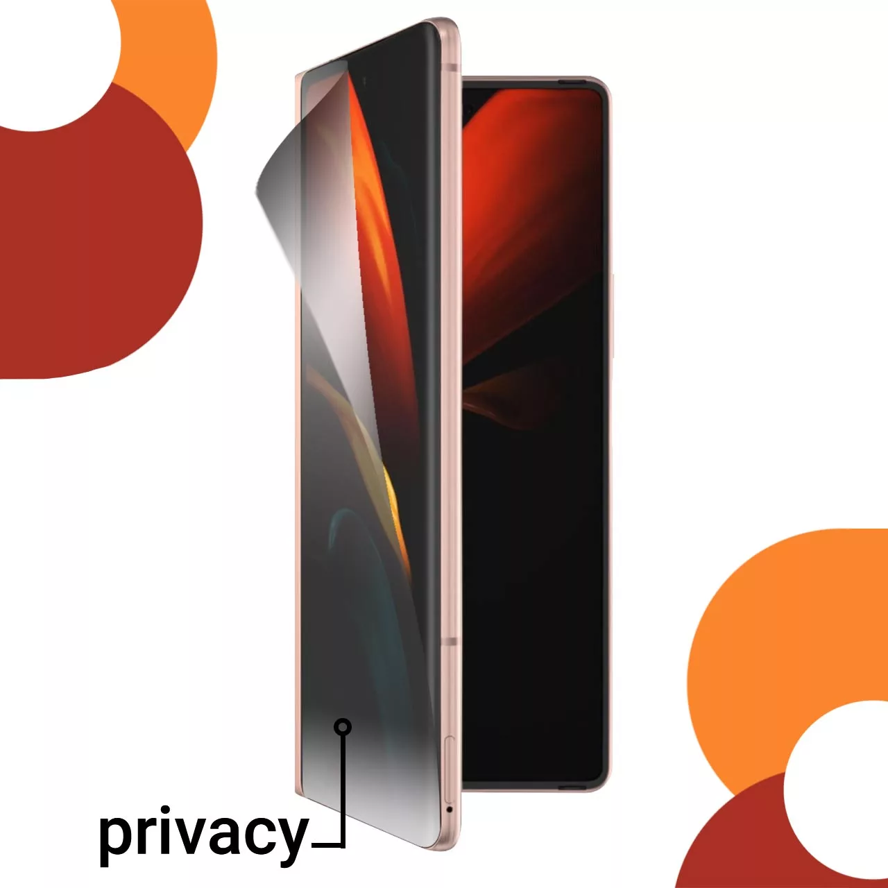 محافظ صفحه نمایش حریم شخصی راک اسپیس مدل 180F-01Y مناسب برای گوشی موبایل سامسونگ Galaxy Z Fold3 5G