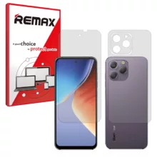 محافظ صفحه نمایش شفاف ریمکس مدل Resistant مناسب برای گوشی موبایل بلک ویو A96 به همراه محافظ پشت گوشی