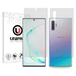 محافظ صفحه نمایش شفاف یونی پرو مدل Explosion Proof مناسب برای گوشی موبایل سامسونگ Galaxy Note10 Plus به همراه محافظ پشت گوشی