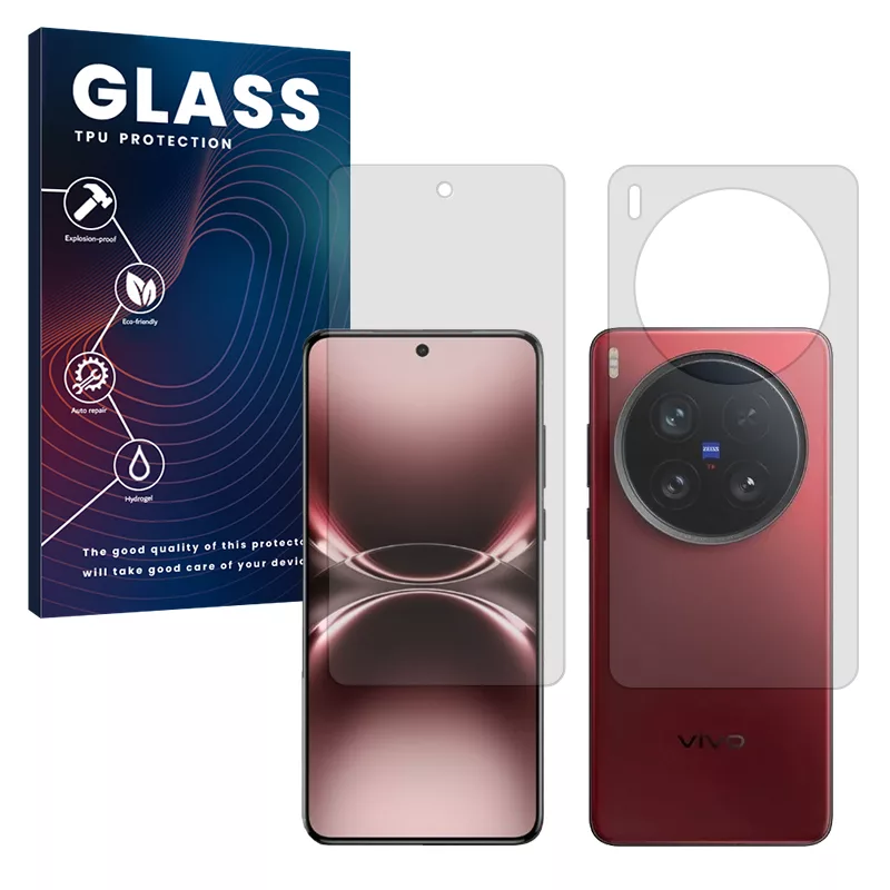 محافظ صفحه نمایش شفاف گلس مدل Resistant مناسب برای گوشی موبایل ویوو X200 Ultra به همراه محافظ پشت گوشی محافظ صفحه نمایش شفاف گلس مدل Resistant مناسب برای گوشی موبایل ویوو X200 Ultra به همراه محافظ پشت گوشی