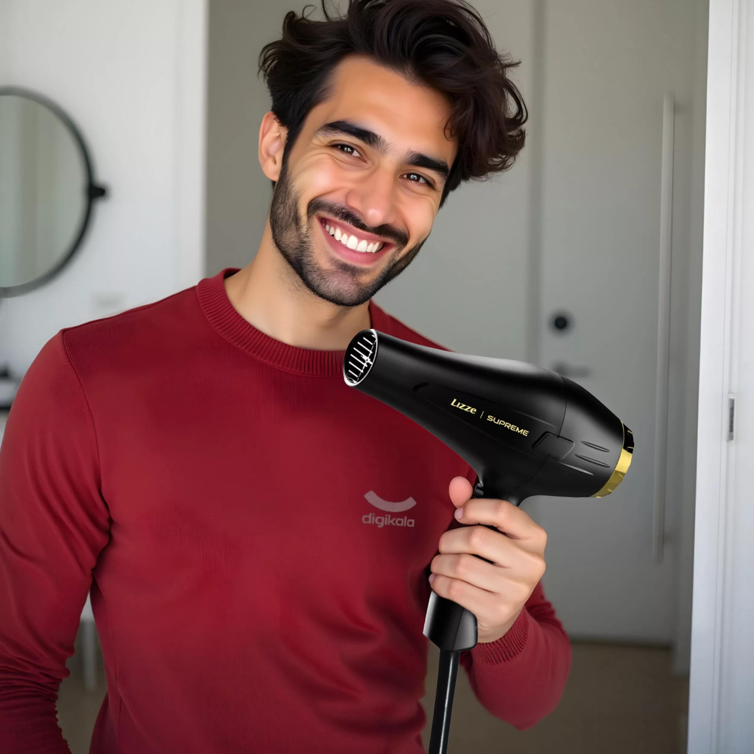 سشوار حرفه ای لیز مدل Supreme، موتور AC با توان مصرفی 2600 وات، دارای قابلیت باد سرد، با حالت صافکننده و خشککننده، وزن 480 گرم