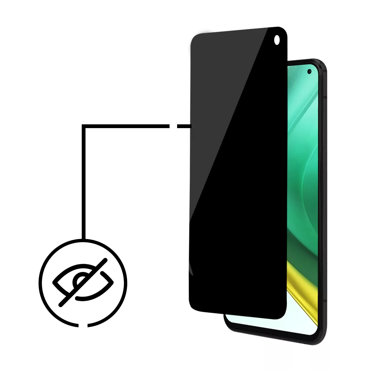 محافظ صفحه نمایش حریم شخصی راک اسپیس مدل 180F-01Y مناسب برای گوشی شیائومی Mi 10T Pro 5G