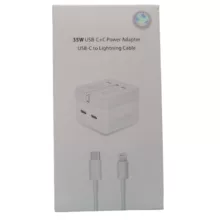 شارژر دیواری 35 وات مدل IP 35W به همراه کابل لایتنینگ
