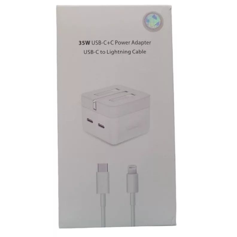 شارژر دیواری 35 وات مدل IP 35W به همراه کابل لایتنینگ