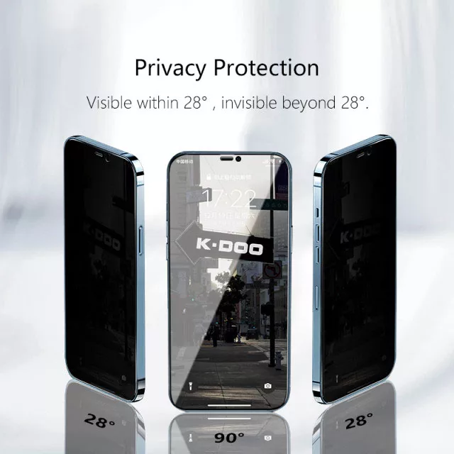 محافظ صفحه نمایش حریم شخصی کی -زد دوو مدل Privacy Gss مناسب برای گوشی موبایل اپل iPhone 14 Pro