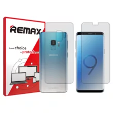 محافظ صفحه نمایش شفاف ریمکس مدل HyGEL مناسب برای گوشی موبایل سامسونگ Galaxy S9   به همراه محافظ پشت گوشی
