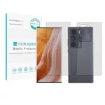 محافظ صفحه نمایش شفاف راک اسپیس مدل HyGEL مناسب برای گوشی موبایل زد تی ای Axon 40 ultra به همراه محافظ پشت گوشی