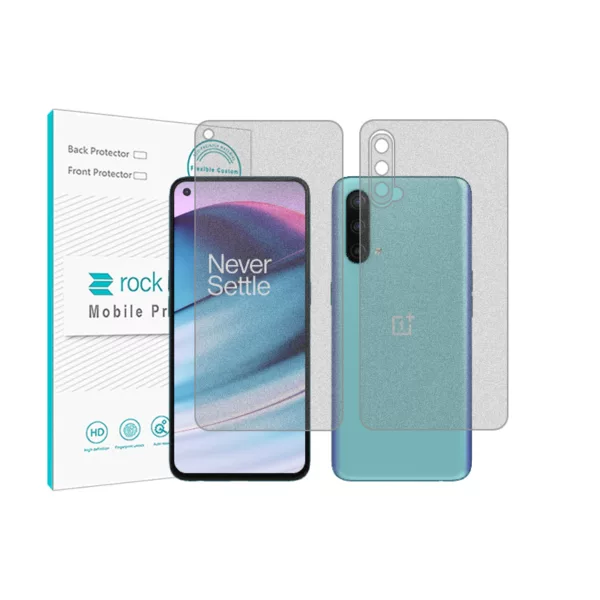محافظ صفحه نمایش مات راک اسپیس مدل HyMTT مناسب برای گوشی موبایل وان پلاس Nord CE 5G به همراه محافظ پشت گوشی
