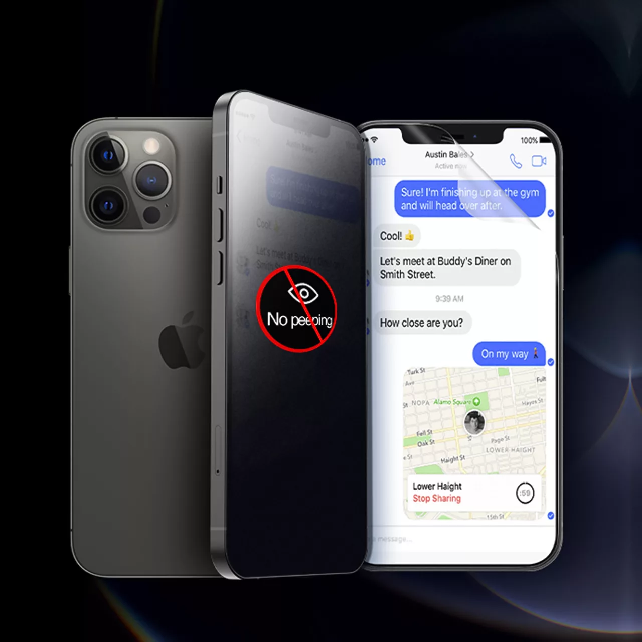 محافظ صفحه نمایش حریم شخصی راک اسپیس کد PRV مناسب برای گوشی موبایل شیائومی Redmi Note 10S