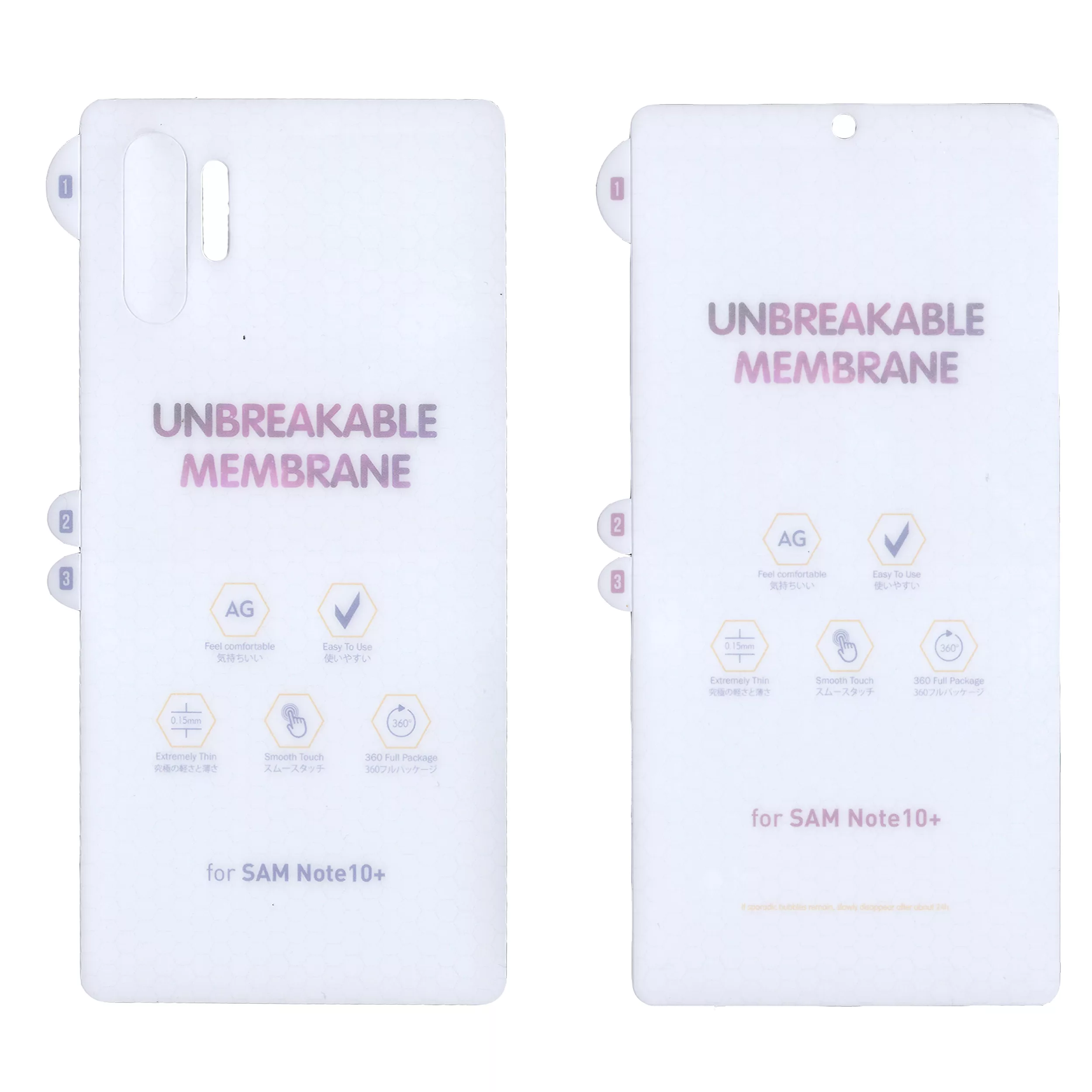محافظ صفحه نمایش مات بوف مدل Hgm15 مناسب برای گوشی موبایل سامسونگ Galaxy Note 10 Plus به همراه پشت گوشی
