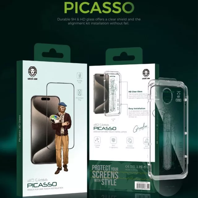 محافظ صفحه نمایش گرین لاین مدل Picasso 3D مناسب برای گوشی موبایل اپل iphone 14 pro Max
