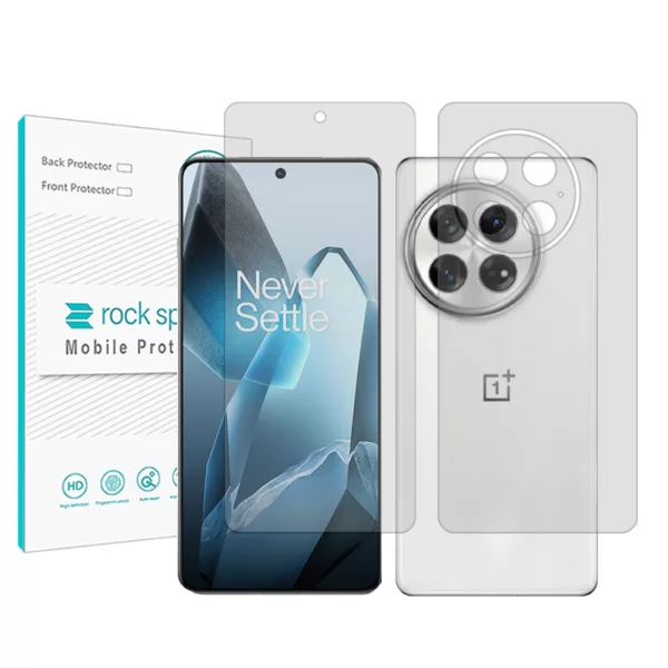 محافظ صفحه نمایش شفاف راک اسپیس مدل Resistant‌ مناسب برای گوشی موبایل وان پلاس  13 به همراه محافظ پشت گوشی