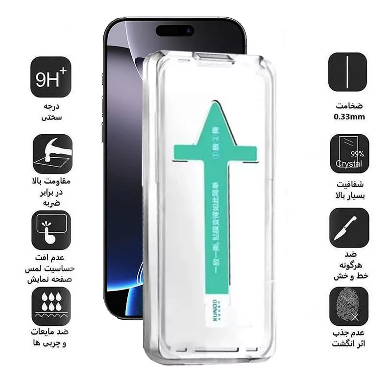 محافظ صفحه نمایش اپیکوی مدل Axe Easy install مناسب برای گوشی موبایل اپل iPhone 16 Pro Max