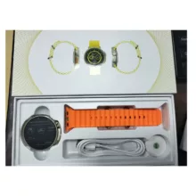 ساعت هوشمند مدل K9-Ultra-pro دارای قابلیت های کنترل موسیقی، شمارنده ضربان قلب، گام شمار، قابلیت مکالمه مستقیم، مکالمه از طریق بلوتوث،هندزفری قابلیت تغییر طرح ساعت یا تم ، بند سیلیکون