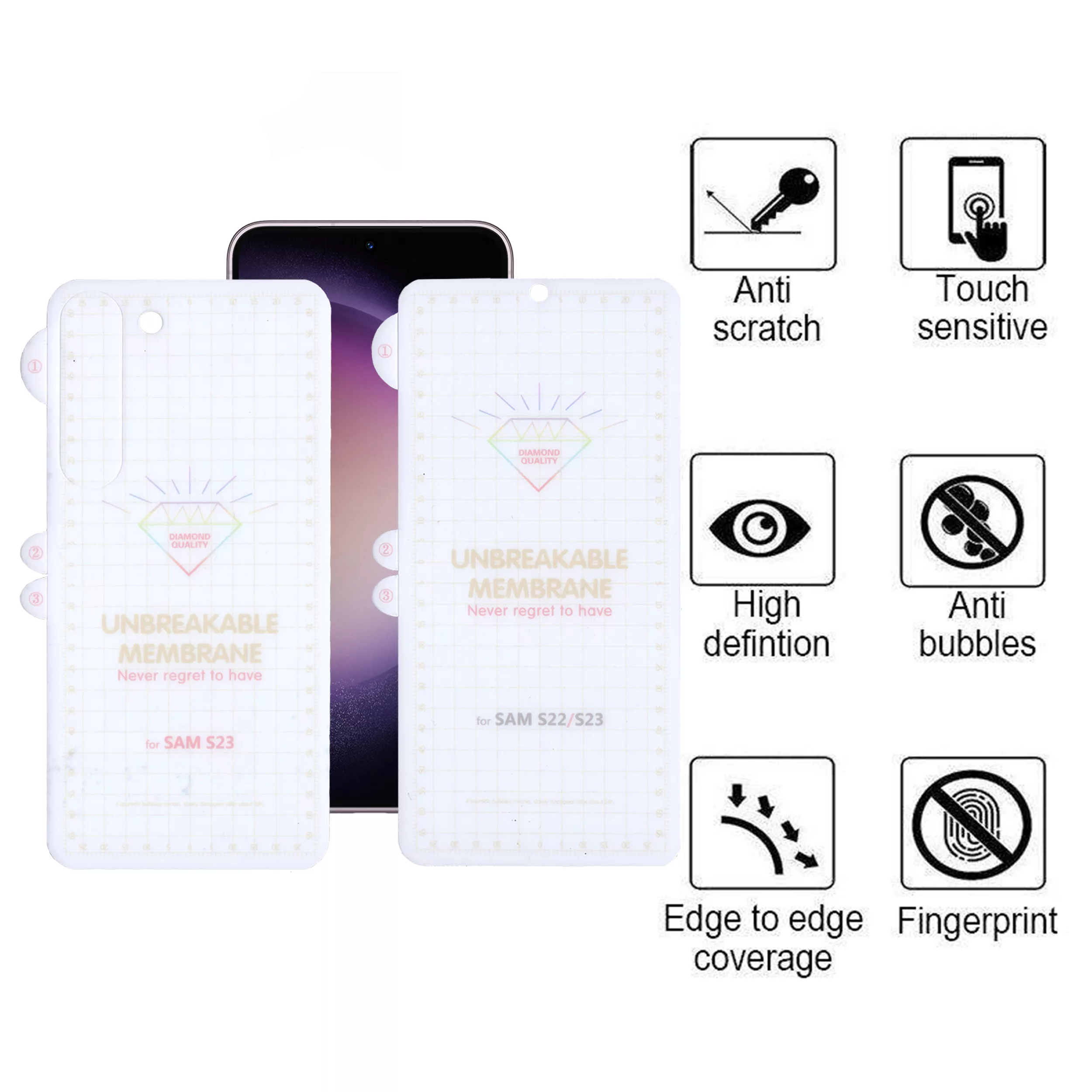 محافظ صفحه نمایش بوف مدل Hydrogel مناسب برای گوشی موبایل سامسونگ Galaxy S23  به همراه محافظ پشت گوشی