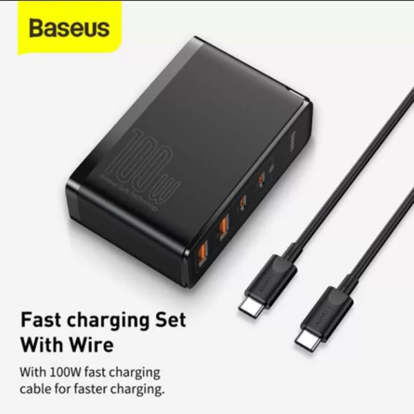 شارژر دیواری باسئوس مدل CCGAN2P-K01 به همراه کابل USB-C