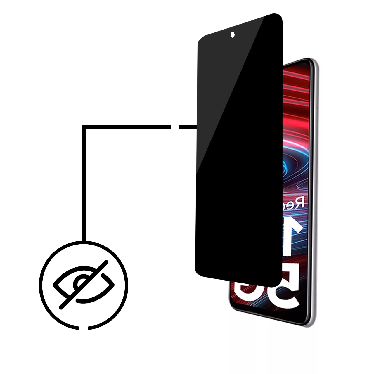 محافظ صفحه نمایش حریم شخصی  راک اسپیس مدل 180F-01Y  مناسب برای گوشی موبایل شیائومی redmi note 11t 5g