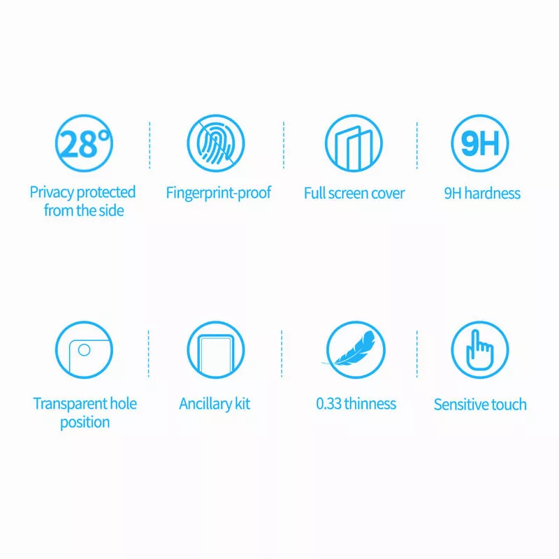 محافظ صفحه نمایش حریم شخصی بوف مدل Privacy Pro Plus مناسب برای گوشی موبایل اپل iPhone 13 / 13 Pro / 14