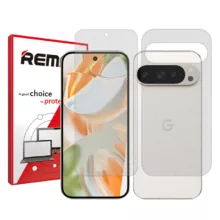محافظ صفحه نمایش مات ریمکس مدل Resistant مناسب برای گوشی موبایل گوگل Pixel 9 Pro به همراه محافظ پشت گوشی