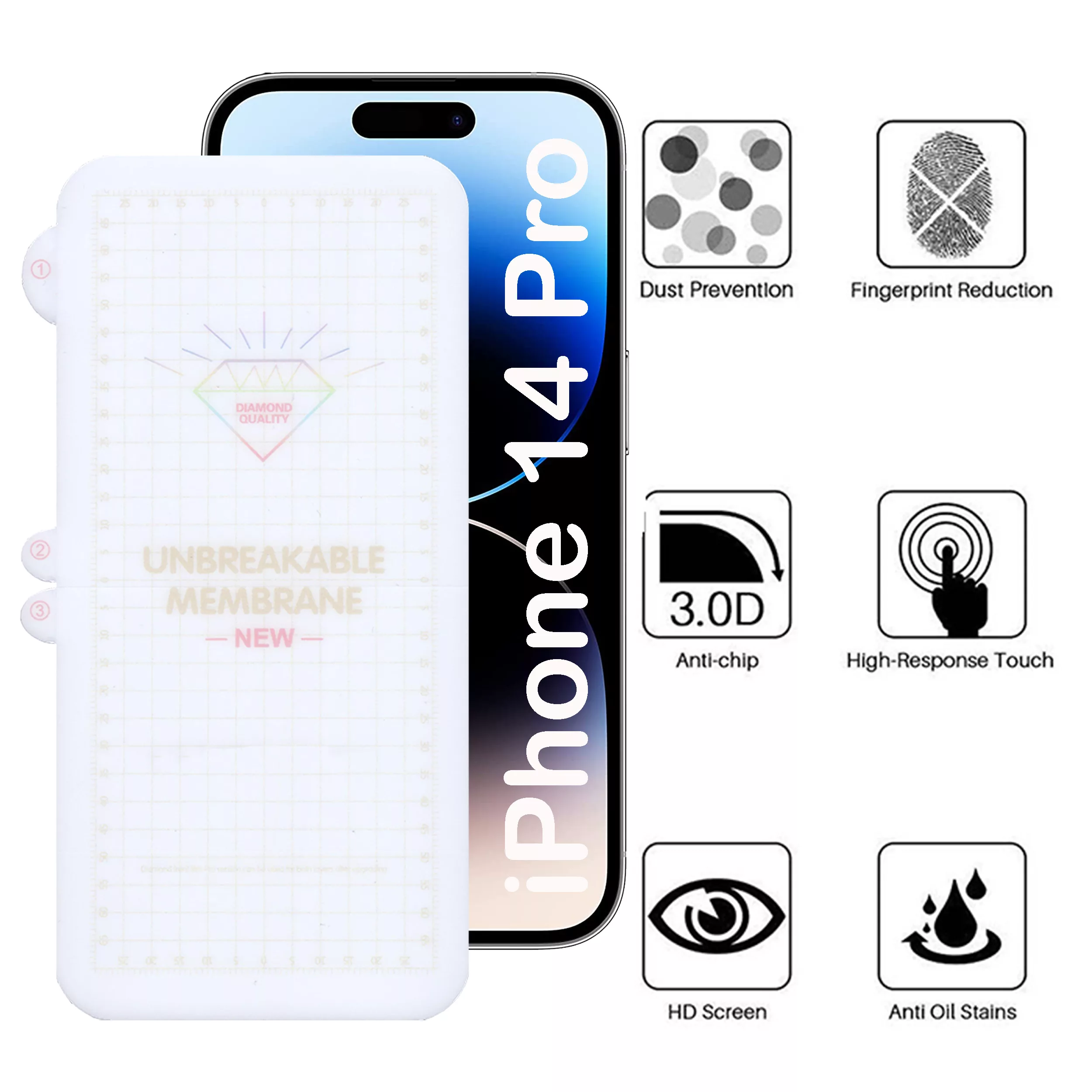 محافظ صفحه نمایش بوف مدل Hydrogel-G مناسب برای گوشی موبایل اپل iPhone 14 Pro