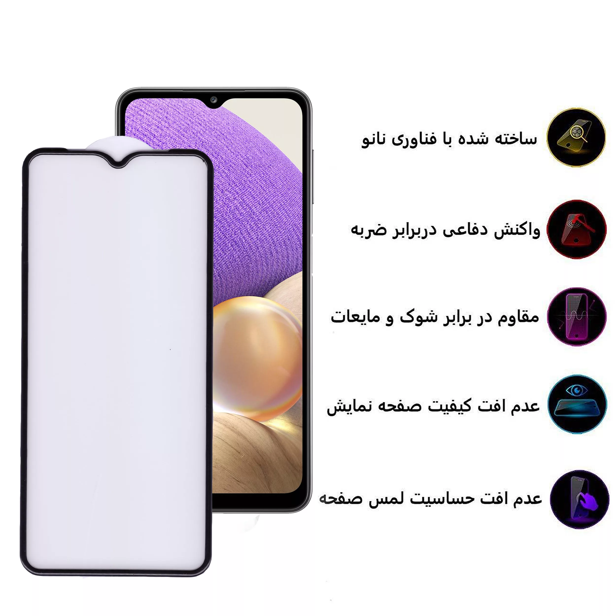 محافظ صفحه نمایش بوف مدل AirBag مناسب برای گوشی موبایل سامسونگ Galaxy A32 5G / A12 / M12/ M32 5G