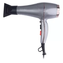 سشوار حرفهای رومئو مدل RM-5858، موتور AC با توان مصرفی 2200 وات، دارای قابلیت باد سرد، طراحی ارگونومیک، دارای حلقه آویختن، با حالت صافکننده و حجمدهنده، وزن 450 گرم، تنظیم حرارت 3 حالته و کنترل سرعت 2 حالته، به همراه متمرکزکننده باریک