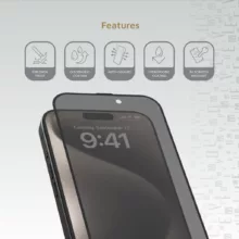 محافظ صفحه نمایش لِولو مدل 3D Resin Glue Privacy مناسب برای گوشی موبایل اپل iPhone 16 Pro Max