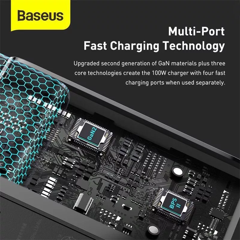 شارژر دیواری باسئوس مدل CCGAN2P-K01 به همراه کابل USB-C