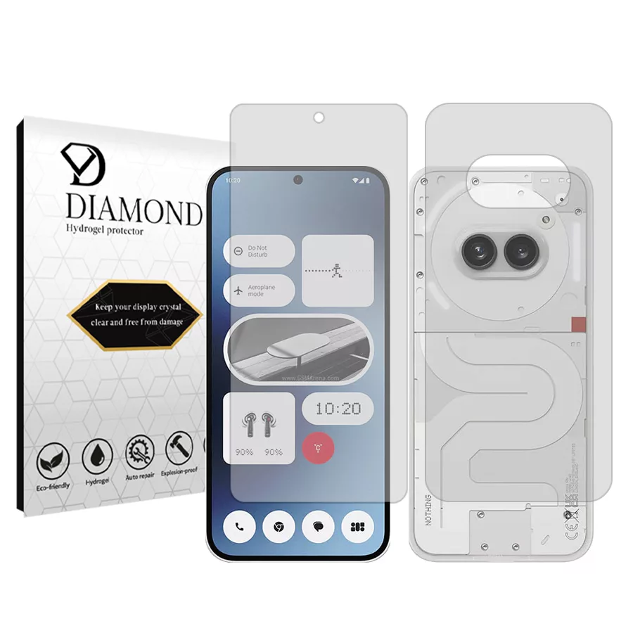 محافظ صفحه نمایش شفاف دیاموند مدل Tough مناسب برای گوشی موبایل ناتینگ Phone 2a به همراه محافظ پشت گوشی محافظ صفحه نمایش شفاف دیاموند مدل Tough مناسب برای گوشی موبایل ناتینگ Phone 2a به همراه محافظ پشت گوشی