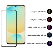 محافظ صفحه نمایش بوف مدل 5D-G مناسب برای گوشی موبایل Galaxy S24 FE/ A55 / A35