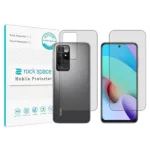 محافظ صفحه نمایش شفاف راک اسپیس مدل HyGEL مناسب برای گوشی موبایل شیائومی Redmi 10   به همراه محافظ پشت