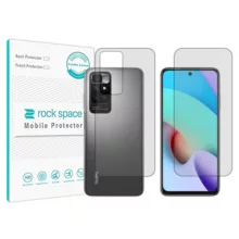 محافظ صفحه نمایش شفاف راک اسپیس مدل HyGEL مناسب برای گوشی موبایل شیائومی Redmi 10   به همراه محافظ پشت