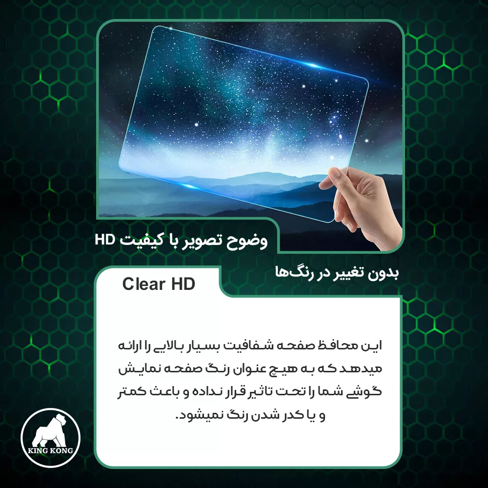 محافظ صفحه نمایش شفاف کینگ کونگ مدل Tough مناسب برای گوشی موبایل گوگل Pixel 7  به همراه محافظ پشت گوشی