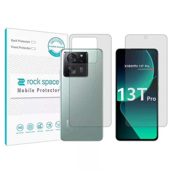 محافظ صفحه نمایش شفاف راک اسپیس مدل Anti Shock مناسب برای گوشی موبایل شیائومی 13T Pro به همراه محافظ پشت گوشی محافظ صفحه نمایش شفاف راک اسپیس مدل Anti Shock مناسب برای گوشی موبایل شیائومی 13T Pro به همراه محافظ پشت گوشی