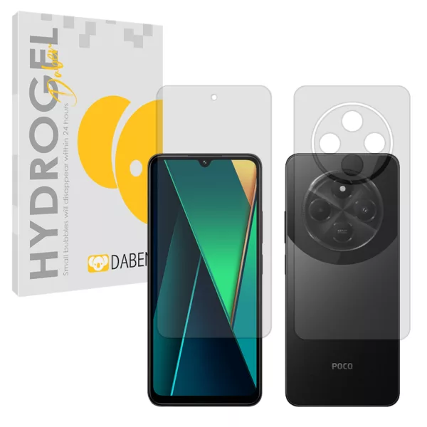 محافظ صفحه نمایش شفاف دبن مدل Tough مناسب برای گوشی موبایل شیائومی Poco C75 به همراه محافظ پشت گوشی