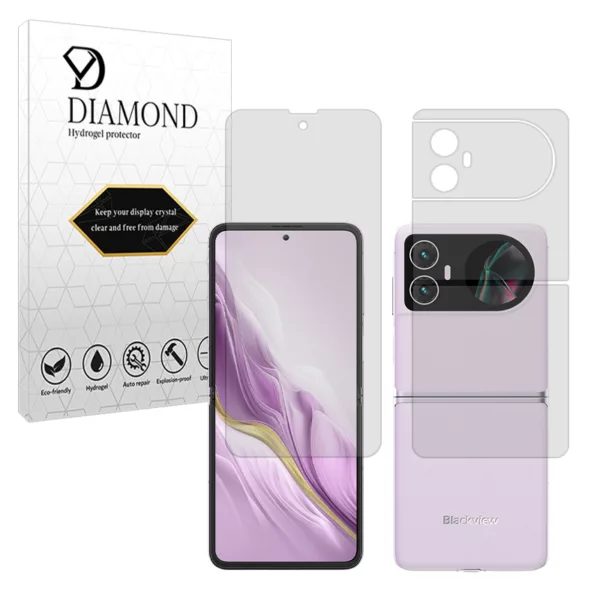 محافظ صفحه نمایش مات دیاموند مدل Tough مناسب برای گوشی موبایل بلک ویو Hero 10 به همراه محافظ پشت گوشی