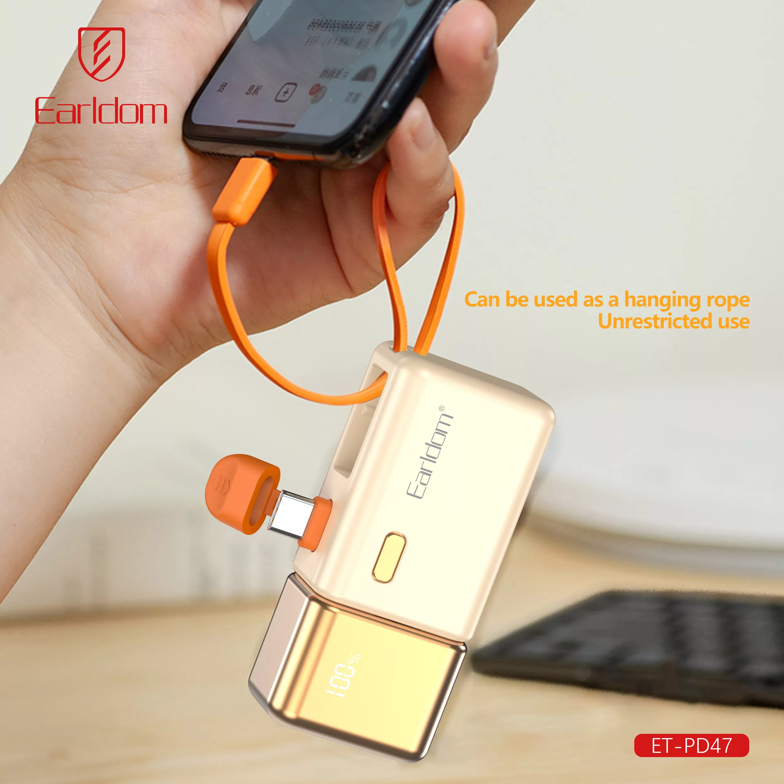 پاوربانک ارلدام مدل 2IN1 PD47 22.5W ظرفیت 5000 میلی آمپر ساعت