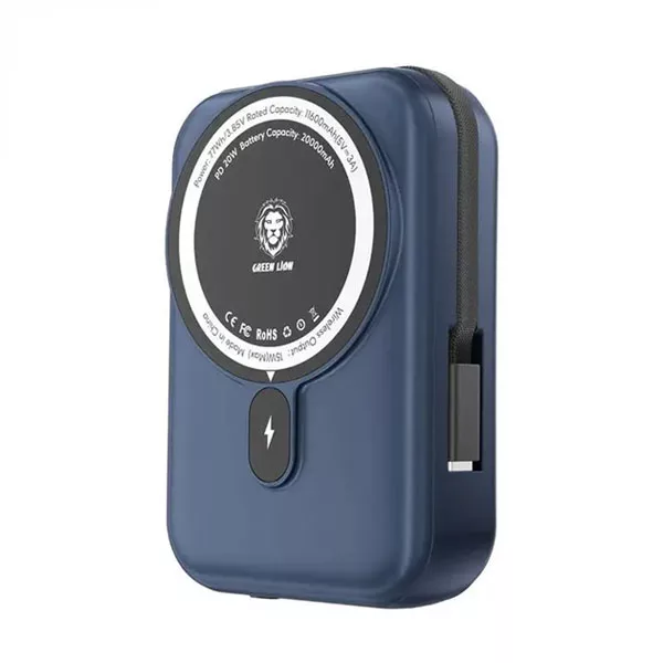 پاور بانک گرین لاین مدل GNMPB10KTC - Monaco Magsafe ظرفیت 10000 میلی آمپر ساعت