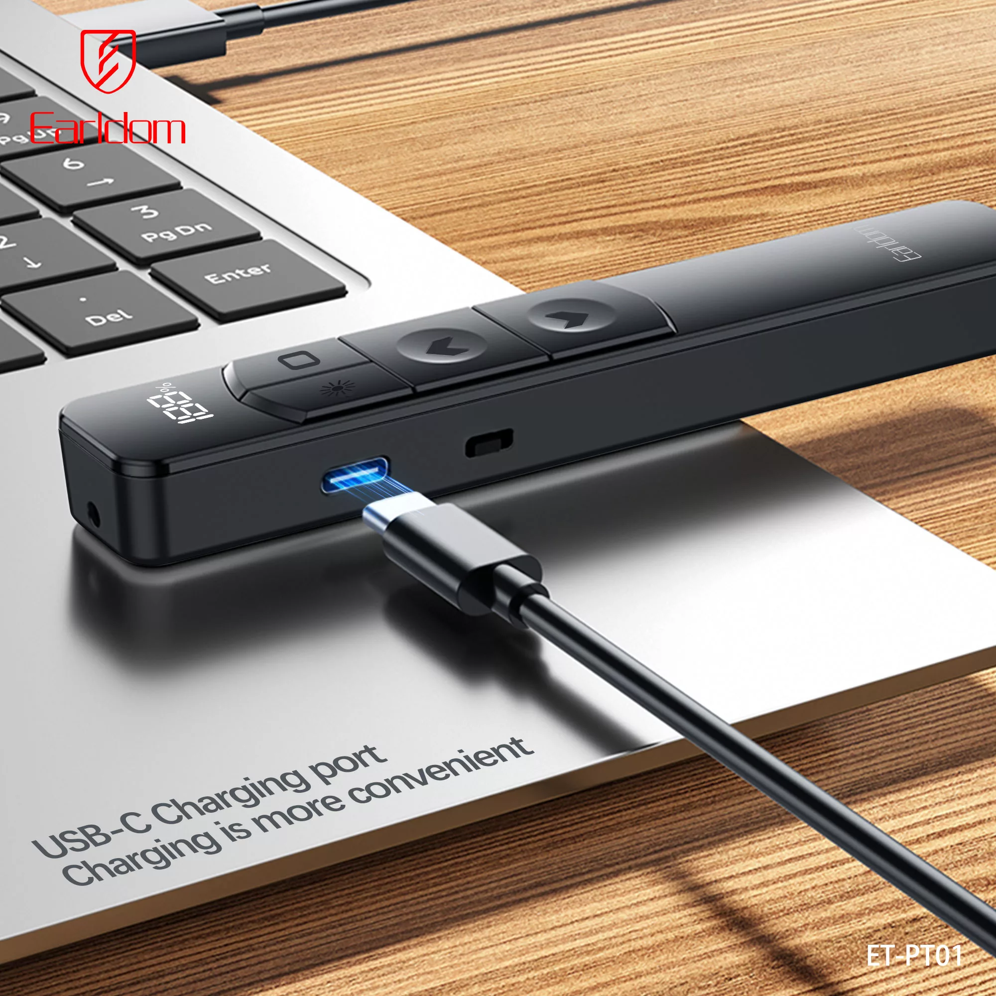 پرزنتر بیسیم ارلدام مدل FLIP-PEN PT01