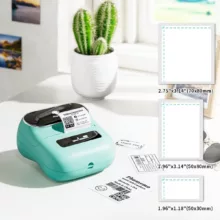 پرینتر حرارتی لیبل زن فوممو مدل m220 به همراه رول حرارتی بسته سه عددی