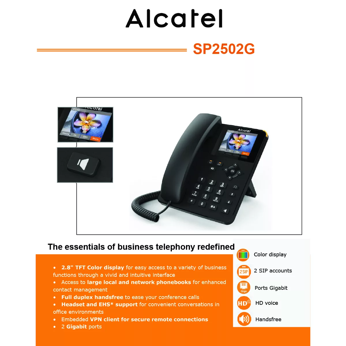 تلفن تحت شبکه آلکاتل مدل SP-2502G