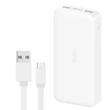 پاوربانک شیائومی مدل Redmi ظرفیت 20000 میلی آمپرساعت به همراه کابل تبدیل microUSB