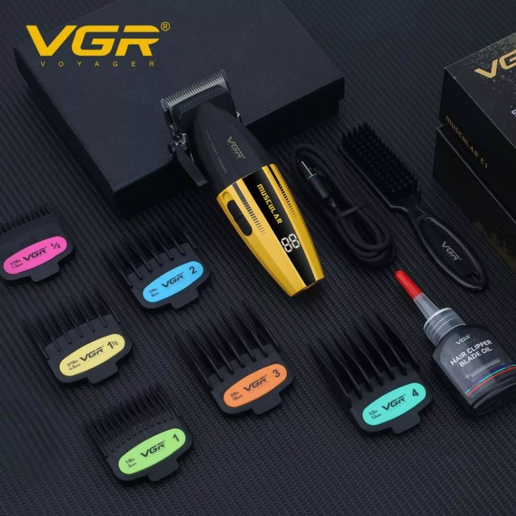 ماشین اصلاح موی سر و صورت شارژی وی جی ار مدل V-285
