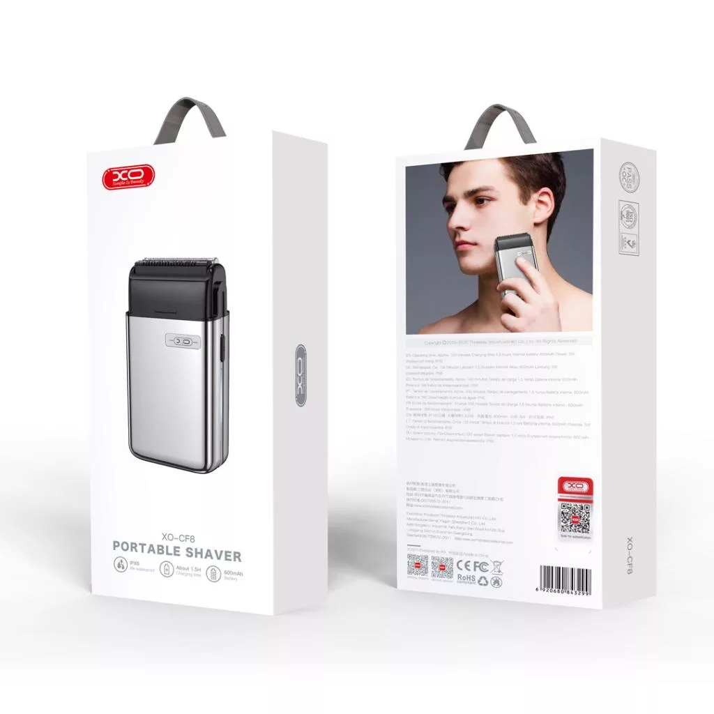 ماشین اصلاح موی سر و صورت ایکس او مدل cf8، اصلاح به صورت صفر زن، طراحی ارگونومیک، قابلیت تنظیم سرعت، منبع انرژی با باتری، تکنولوژی اصلاح به صورت تریمر، مدت زمان شارژ 90 دقیقه و مدت زمان استفاده پس از شارژ 100 دقیقه